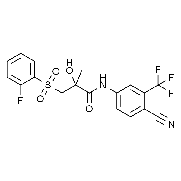 N-(4-Cyano-3-(trifluoromethyl)phenyl)-3-((2-fluorophenyl)sulfonyl)-2-hydroxy-2-methylpropanamide