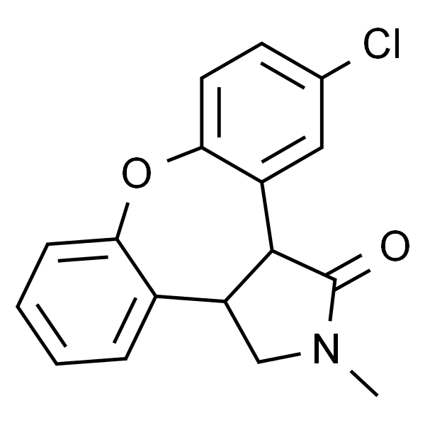 1H-Dibenz[2,3:6,7]oxepino[4,5-c]pyrrol-1-one, 11-chloro-2,3,3a,12b-tetrahydro-2-methyl-
