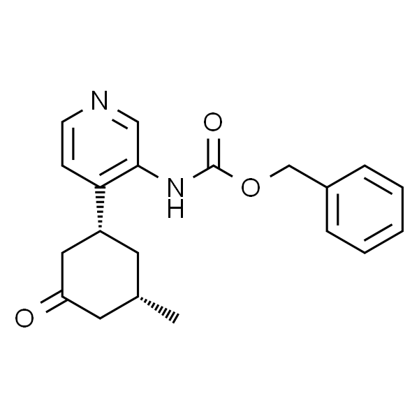 Carbamic acid, N-[4-[(1R,3S)-3-methyl-5-oxocyclohexyl]-3-pyridinyl]-, phenylmethyl ester, rel-