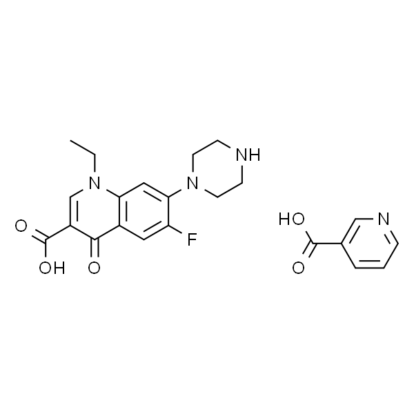 1-Ethyl-6-fluoro-4-oxo-7-(piperazin-1-yl)-1,4-dihydroquinoline-3-carboxylic acid compound with nicotinic acid (1:1)