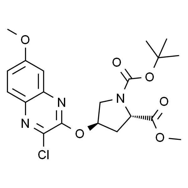 1,2-Pyrrolidinedicarboxylic acid, 4-[(3-chloro-7-methoxy-2-quinoxalinyl)oxy]-, 1-(1,1-dimethylethyl) 2-methyl ester,(2S,4R)-