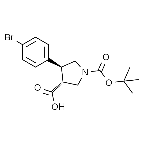trans-4-(4-Bromophenyl)-1-(tert-butoxycarbonyl)pyrrolidine-3-carboxylic acid