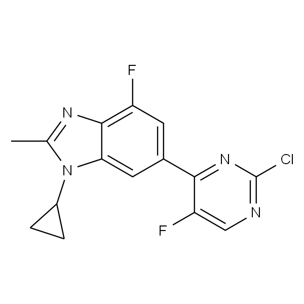 1H-Benzimidazole, 6-(2-chloro-5-fluoro-4-pyrimidinyl)-1-cyclopropyl-4-fluoro-2-methyl-