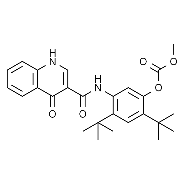 Carbonic acid 5-[[(1,4-dihydro-4-oxo-3-quinolinyl)carbonyl]amino]-2,4-bis(1,1-dimethylethyl)phenyl methyl ester