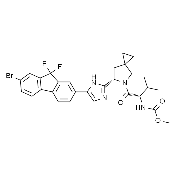 Carbamic acid, N-[(1S)-1-[[(6S)-6-[5-(7-bromo-9,9-difluoro-9H-fluoren-2-yl)-1H-imidazol-2-yl]-5-azaspiro[2.4]hept-5-yl]carbonyl]-2-methylpropyl]-, methyl ester
