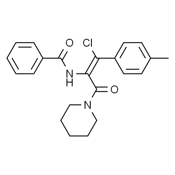 (Z)-N-(1-Chloro-3-oxo-3-(piperidin-1-yl)-1-(p-tolyl)prop-1-en-2-yl)benzamide