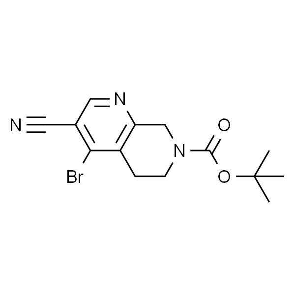 tert-Butyl 4-bromo-3-cyano-5,6-dihydro-1,7-naphthyridine-7(8h)-carboxylate