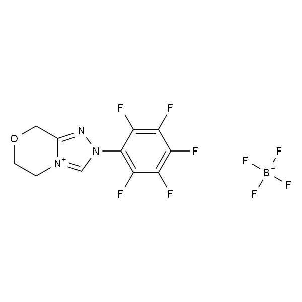 2-(Perfluorophenyl)-5,6-dihydro-8H-[1,2,4]triazolo[3,4-c][1,4]oxazin-2-ium tetrafluoroborate