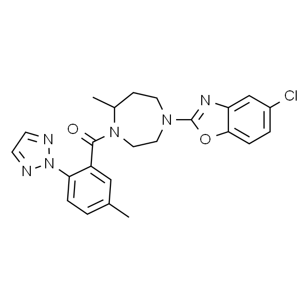 (4-(5-chlorobenzo[d]oxazol-2-yl)-7-methyl-1,4-diazepan-1-yl)(5-methyl-2-(2H-1,2,3-triazol-2-yl)phenyl)methanone