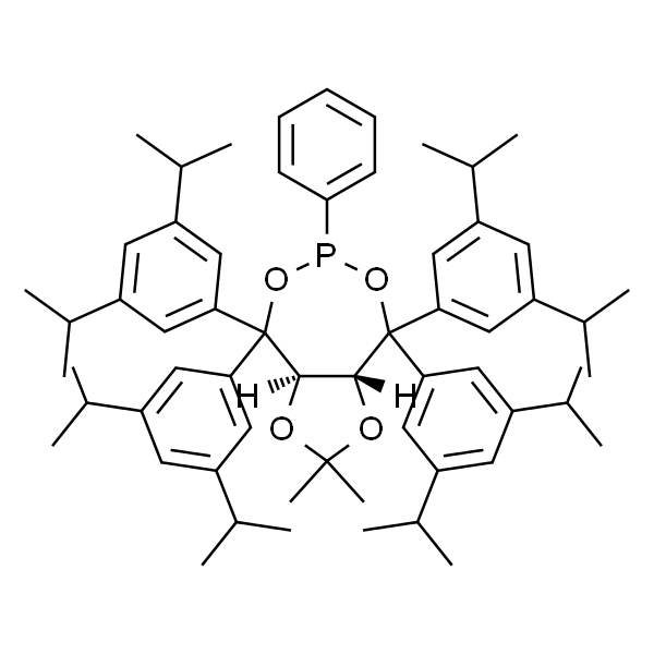 (3aR,8aR)-(-)-4,4,8,8-Tetrakis(3,5-di-i-propylphenyl)tetrahydro-2,2-dimethyl-6-phenyl-1,3-dioxolo[4,5-e]dioxaphosphepin, min. 95%