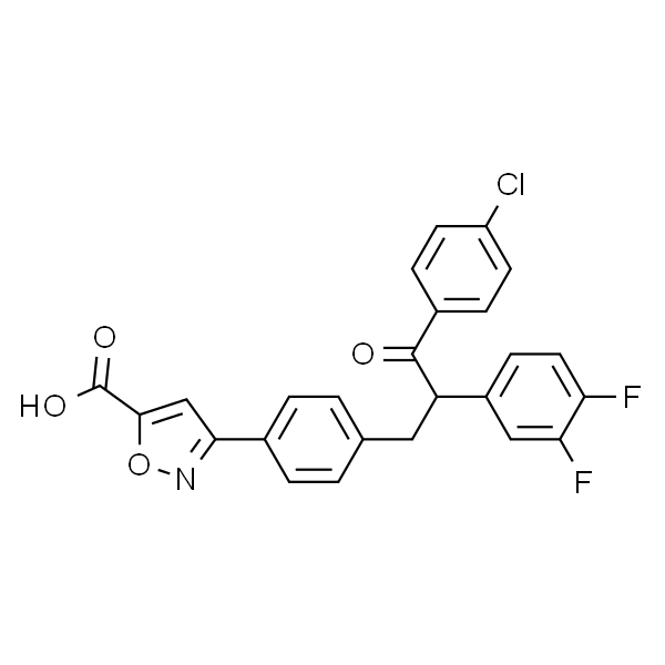 3-(4-(3-(4-Chlorophenyl)-2-(3,4-difluorophenyl)-3-oxopropyl)phenyl)isoxazole-5-carboxylic acid