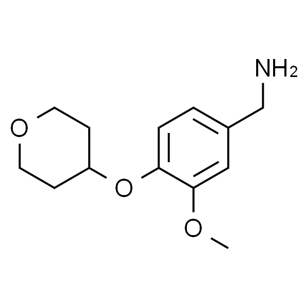 (3-Methoxy-4-((tetrahydro-2H-pyran-4-yl)oxy)phenyl)methanamine