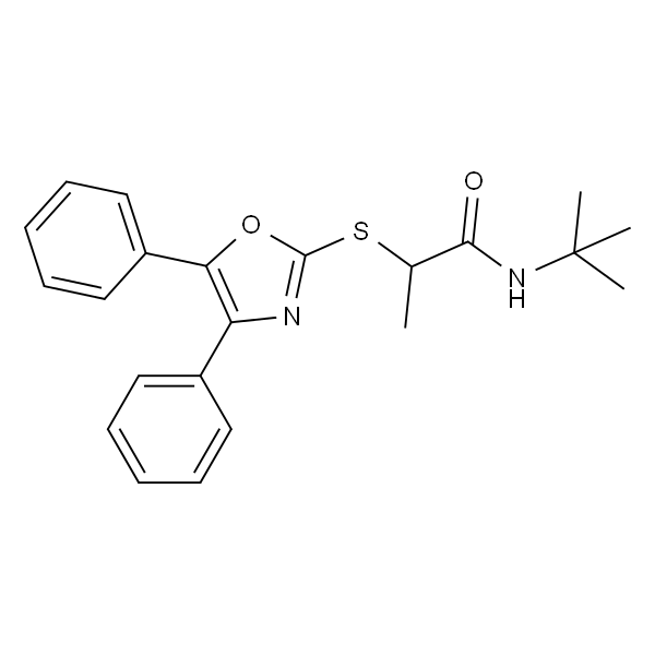 N-(tert-Butyl)-2-((4,5-diphenyloxazol-2-yl)thio)propanamide