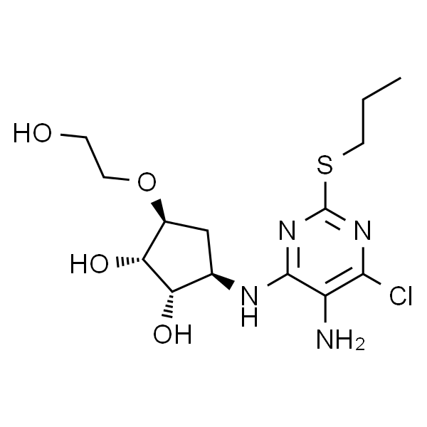 (1S,2S,3R,5S)-3-(5-Amino-6-chloro-2-(propylthio)pyrimidin-4-ylamino)-5-(2-hydroxyethoxy)cyclopentane-1,2-diol