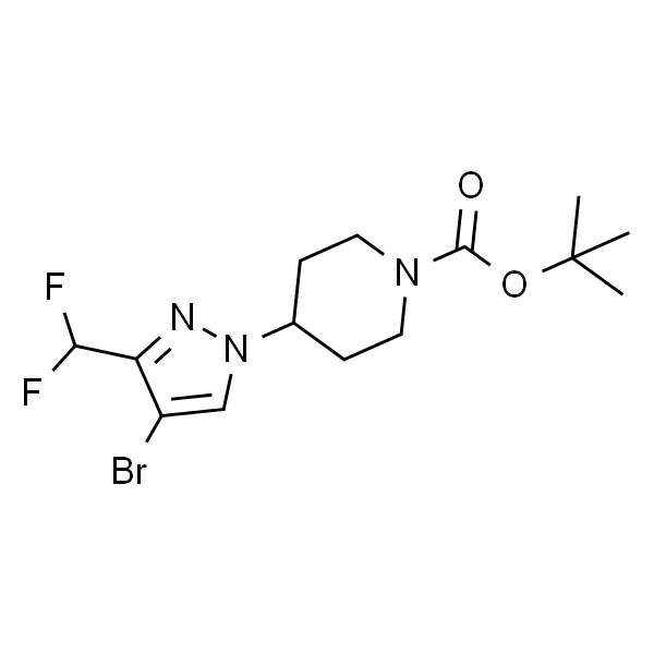 tert-butyl 4-(4-bromo-3-(difluoromethyl)-1H-pyrazol-1-yl)piperidine-1-carboxylate