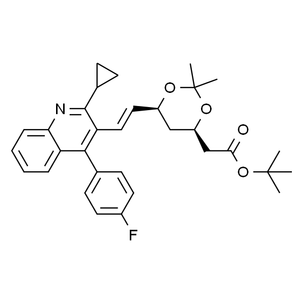 t-Butyl (3R,5S)-7-[2-cyclopropyl-4-(4-fluorophenyl)quinolin-3-yl]-3,5-isopropylidenedioxy-6-heptenoate