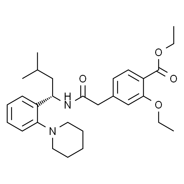 (S)-Ethyl 2-ethoxy-4-(2-((3-methyl-1-(2-(piperidin-1-yl)phenyl)butyl)amino)-2-oxoethyl)benzoate