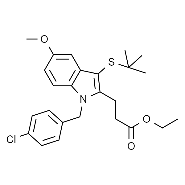 1H-Indole-2-propanoic acid, 1-[(4-chlorophenyl)methyl]-3-[(1,1-dimethylethyl)thio]-5-methoxy-ethyl ester