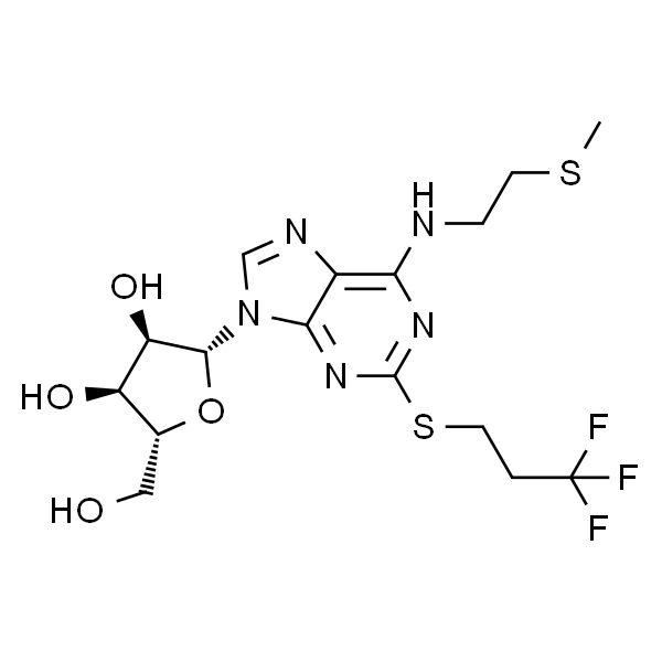 (2R,3S,4R,5R)-2-(Hydroxymethyl)-5-(6-((2-(methylthio)ethyl)amino)-2-((3,3,3-trifluoropropyl)thio)-9H-purin-9-yl)tetrahydrofuran-3,4-diol