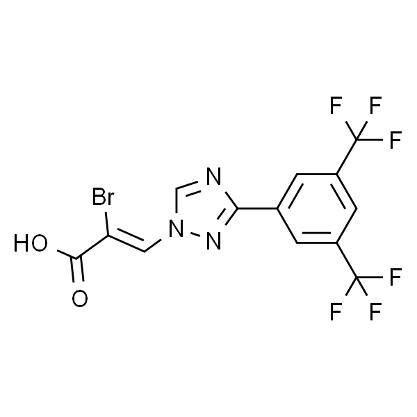 2-Propenoic acid, 3-[3-[3,5-bis(trifluoromethyl)phenyl]-1H-1,2,4-triazol-1-yl]-2-bromo-, (2Z)-
