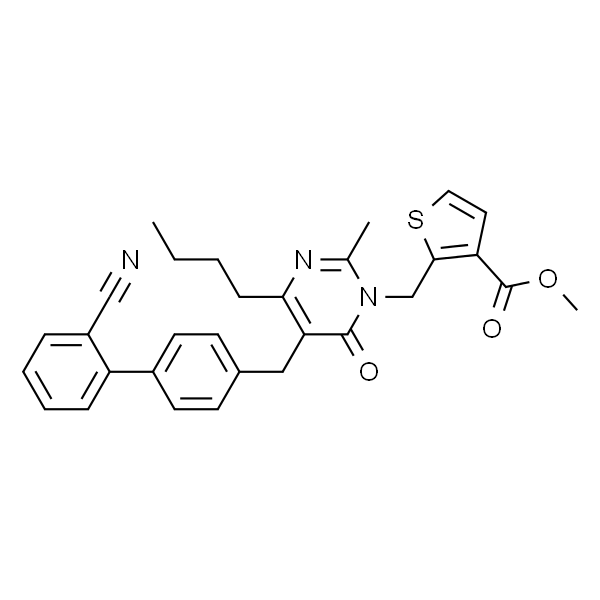 Methyl 2-((4-butyl-5-((2'-cyano-[1,1'-biphenyl]-4-yl)methyl)-2-methyl-6-oxopyrimidin-1(6H)-yl)methyl)thiophene-3-carboxylate