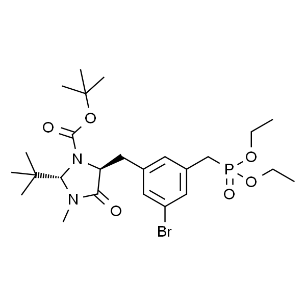 (2S,5S)-tert-butyl 5-(3-bromo-5-((diethoxyphosphoryl)methyl)benzyl)-2-(tert-butyl)-3-methyl-4-oxoimidazolidine-1-carboxylate