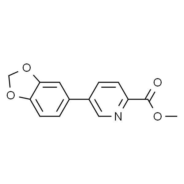 Methyl 5-(benzo[d][1，3]dioxol-5-yl)picolinate