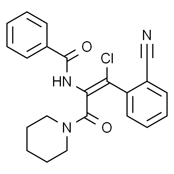 (Z)-N-(1-Chloro-1-(2-cyanophenyl)-3-oxo-3-(piperidin-1-yl)prop-1-en-2-yl)benzamide