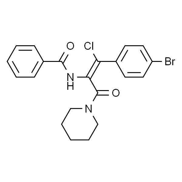 (Z)-N-(1-(4-Bromophenyl)-1-chloro-3-oxo-3-(piperidin-1-yl)prop-1-en-2-yl)benzamide