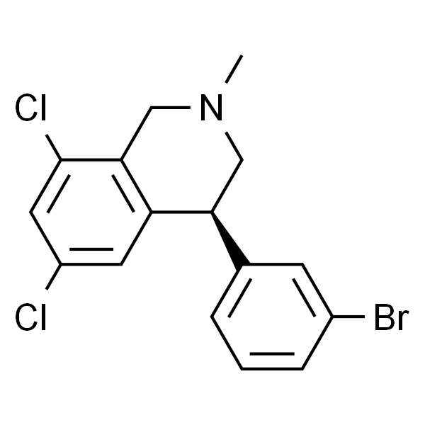 Isoquinoline, 4-(3-bromophenyl)-6,8-dichloro-1,2,3,4-tetrahydro-2-methyl-, (4S)-