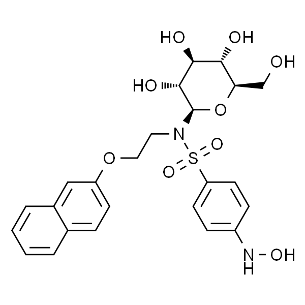 4-(Hydroxyamino)-N-(2-(naphthalen-2-yloxy)ethyl)-N-((2R,3R,4S,5S,6R)-3,4,5-trihydroxy-6-(hydroxymethyl)tetrahydro-2H-pyran-2-yl)benzenesulfonamide