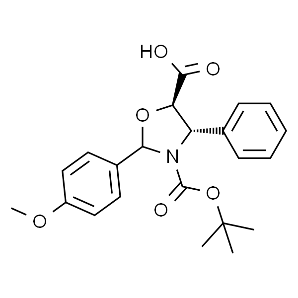 (4S，5R)-3-(tert-Butoxycarbonyl)-2-(4-methoxyphenyl)-4-phenyloxazolidine-5-carboxylic acid