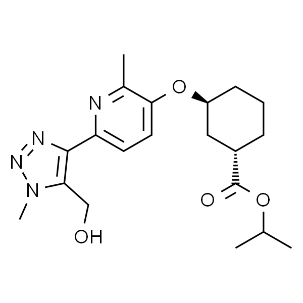 Cyclohexanecarboxylic acid, 3-[[6-[5-(hydroxymethyl)-1-methyl-1H-1,2,3-triazol-4-yl]-2-methyl-3-pyridinyl]oxy]-, 1-methylethyl ester, (1S,3S)-