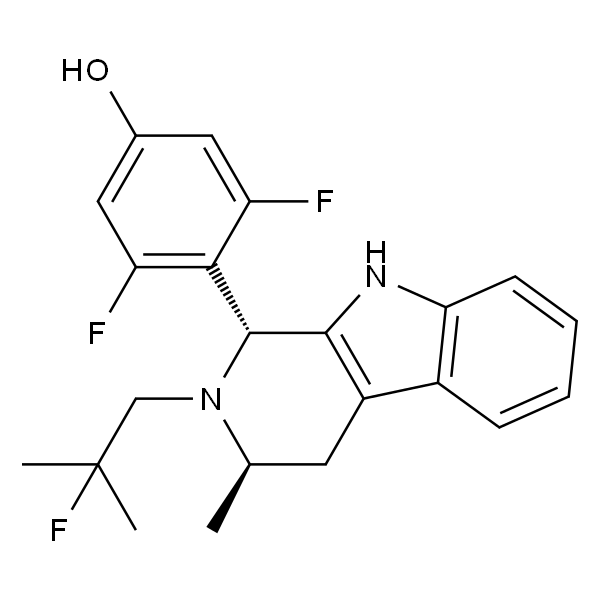 3,5-Difluoro-4-((1R,3R)-2-(2-fluoro-2-methylpropyl)-3-methyl-2,3,4,9-tetrahydro-1H-pyrido[3,4-b]indol-1-yl)phenol