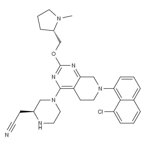 2-Piperazineacetonitrile, 4-[7-(8-chloro-1-naphthalenyl)-5,6,7,8-tetrahydro-2-[[(2S)-1-methyl-2-pyrrolidinyl]methoxy]pyrido[3,4-d]pyrimidin-4-yl]-, (2S)-