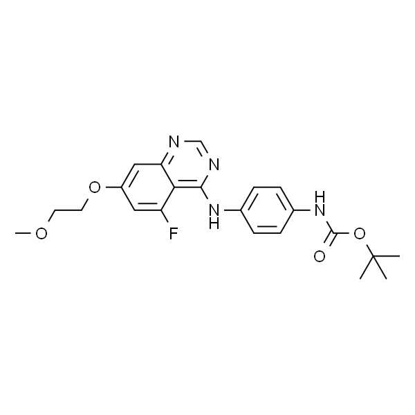 tert-Butyl (4-((5-fluoro-7-(2-methoxyethoxy)quinazolin-4-yl)amino)phenyl)carbamate
