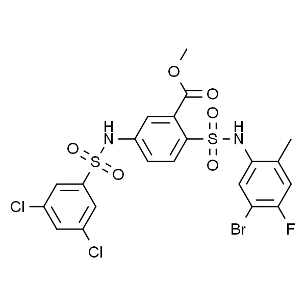 Methyl 2-(N-(5-bromo-4-fluoro-2-methylphenyl)sulfamoyl)-5-(3,5-dichlorophenylsulfonamido)benzoate