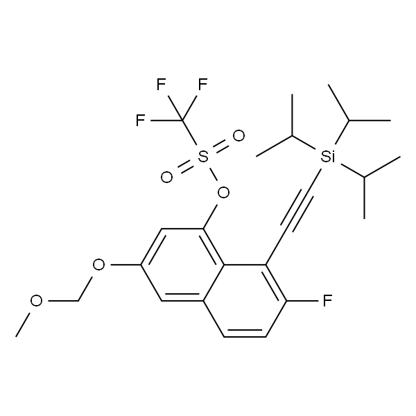 7-fluoro-3-(methoxymethoxy)-8-((triisopropylsilyl)ethynyl)naphthalen-1-yl trifluoromethanesulfonate