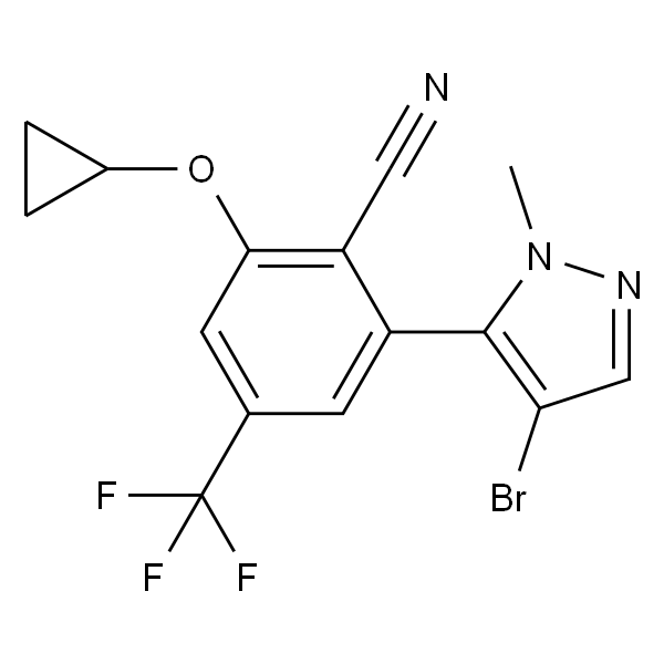 2-(4-Bromo-1-methyl-1H-pyrazol-5-yl)-6-cyclopropoxy-4-(trifluoromethyl)benzonitrile