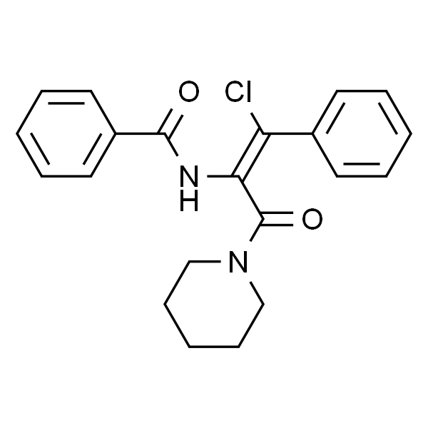 (Z)-N-(1-chloro-3-oxo-1-phenyl-3-(piperidin-1-yl)prop-1-en-2-yl)benzamide