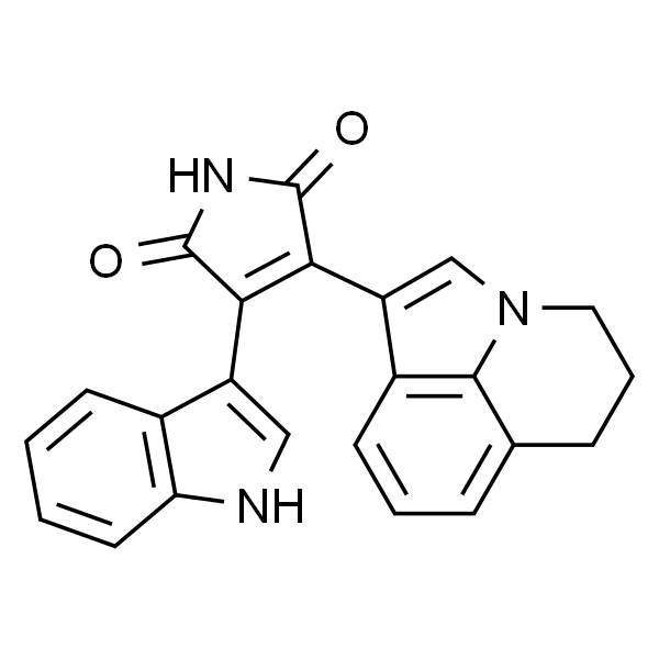 1H-Pyrrole-2,5-dione, 3-(5,6-dihydro-4H-pyrrolo[3,2,1-ij]quinolin-1-yl)-4-(1H-indol-3-yl)-