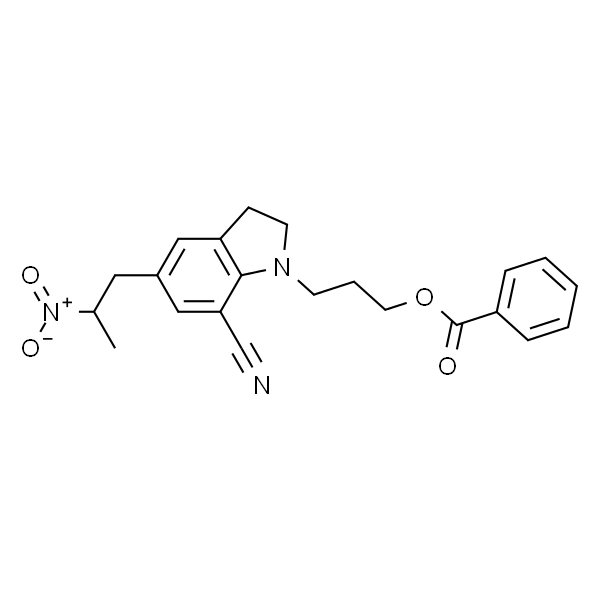 3-(7-Cyano-5-(2-nitropropyl)indolin-1-yl)propyl benzoate