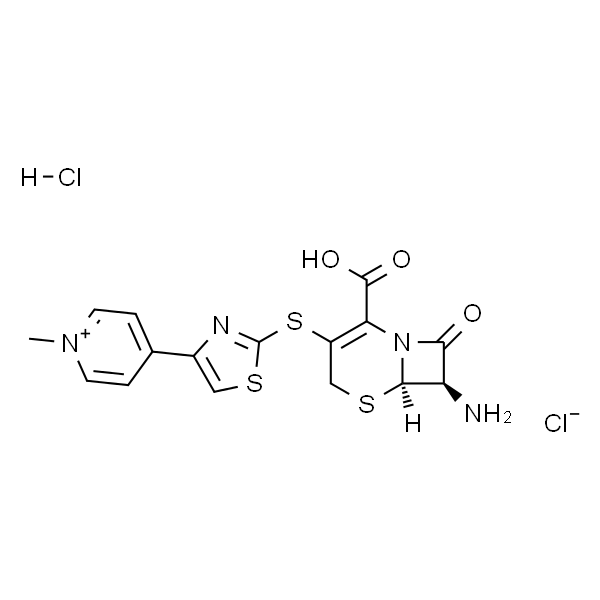 4-(2-(((6R,7R)-7-Amino-2-carboxy-8-oxo-5-thia-1-azabicyclo[4.2.0]oct-2-en-3-yl)thio)thiazol-4-yl)-1-methylpyridin-1-ium chloride hydrochloride