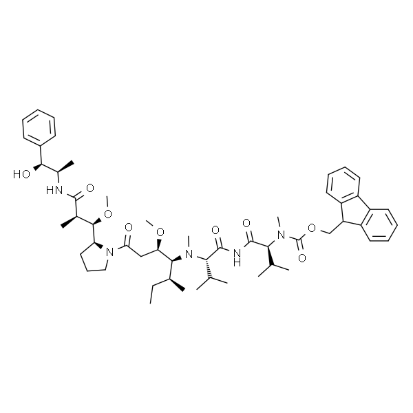 (9H-fluoren-9-yl)methyl ((S)-1-(((S)-1-(((3R,4S,5S)-1-((S)-2-((1R,2R)-3-(((1S,2R)-1-hydroxy-1-phenylpropan-2-yl)amino)-1-methoxy-2-methyl-3-oxopropyl)pyrrolidin-1-yl)-3-methoxy-5-methyl-1-oxoheptan-4-