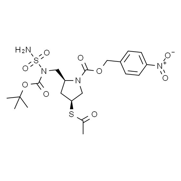 (2S，4S)-4-Nitrobenzyl 4-(acetylthio)-2-(((tert-butoxycarbonyl)(sulfamoyl)amino)methyl)pyrrolidine-1-carboxylate