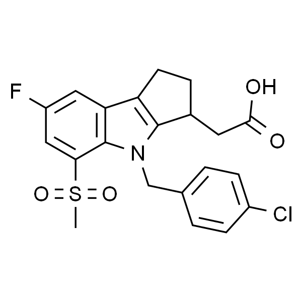 2-(4-(4-Chlorobenzyl)-7-fluoro-5-(methylsulfonyl)-1,2,3,4-tetrahydrocyclopenta[b]indol-3-yl)acetic acid
