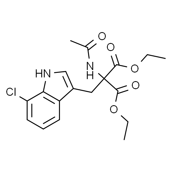 Propanedioic acid, 2-(acetylamino)-2-[(7-chloro-1H-indol-3-yl)methyl]-, 1,3-diethyl ester