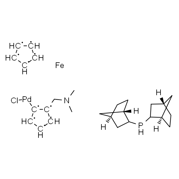2-(Dimethylaminomethyl)ferrocen-1-yl-palladium(II) chloride Dinorbornylphosphine Complex