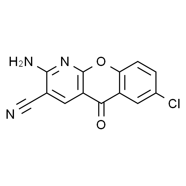 2-Amino-7-chloro-5-oxo-5H-[1]benzopyrano[2,3-b]pyridine-3-carbonitrile 97%