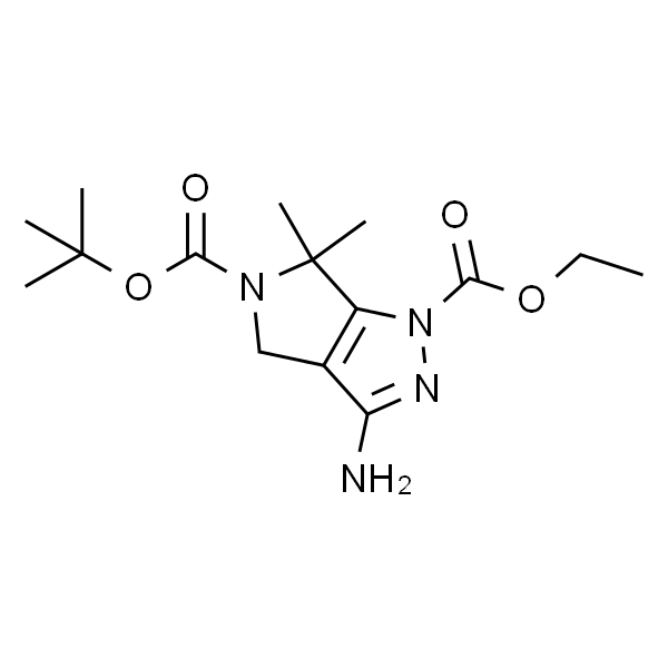 5-tert-butyl 1-ethyl 3-amino-6,6-dimethylpyrrolo[3,4-c]pyrazole-1,5(4H,6H)-dicarboxylate